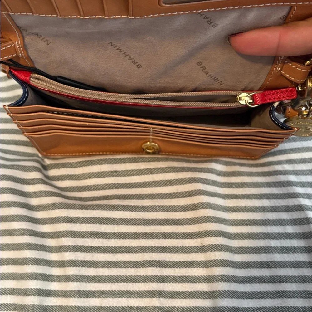 brahmin blue and white polka dotted purse! - Picture 4 of 5